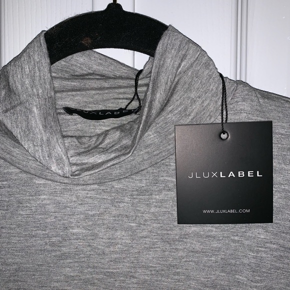 NWT JLUXLABEL Heather Grey Erica Turtleneck Crop - Picture 6 of 11